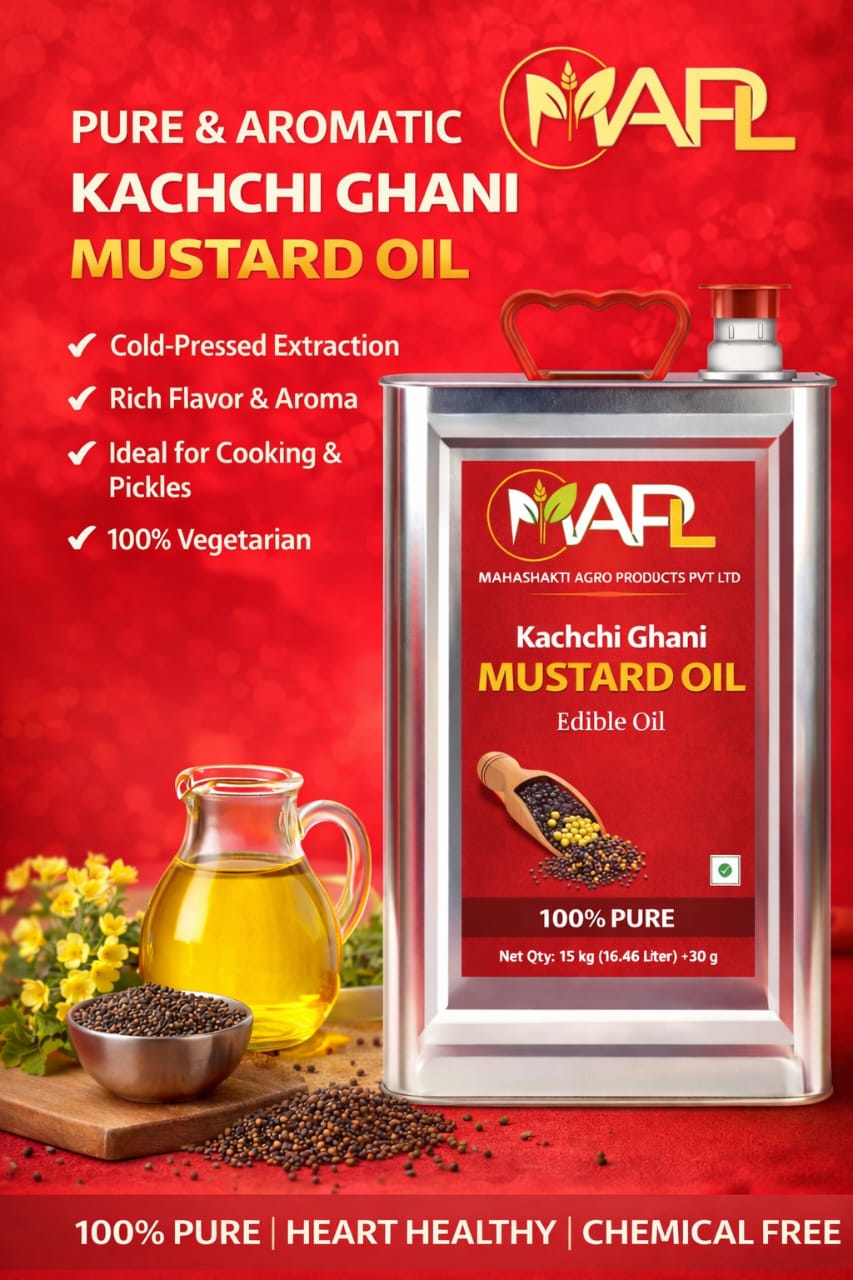 MAPL Kachchi Ghani Mustard Oil | Cold Pressed Pure Mustard Oil | Traditional Extraction Method